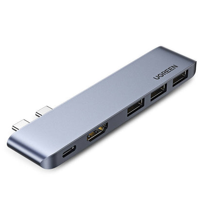 UGREEN USB-C-hub for Apple MacBook Pro / Air-serien, 3 x USB-A 3.0 - 1 x USB-C - 1 x HDMI, Grå