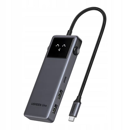 USB-C Hub UGREEN Uno (75177), 2 x USB-A 3.2 - 3 x USB-C - 1 x HDMI, Grå