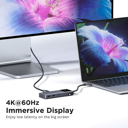 USB-C-hub UGREEN Uno (75179), 2 x USB-A - 2 x USB-C - 1 x HDMI - 1 x SD - 1 x microSD, Grå