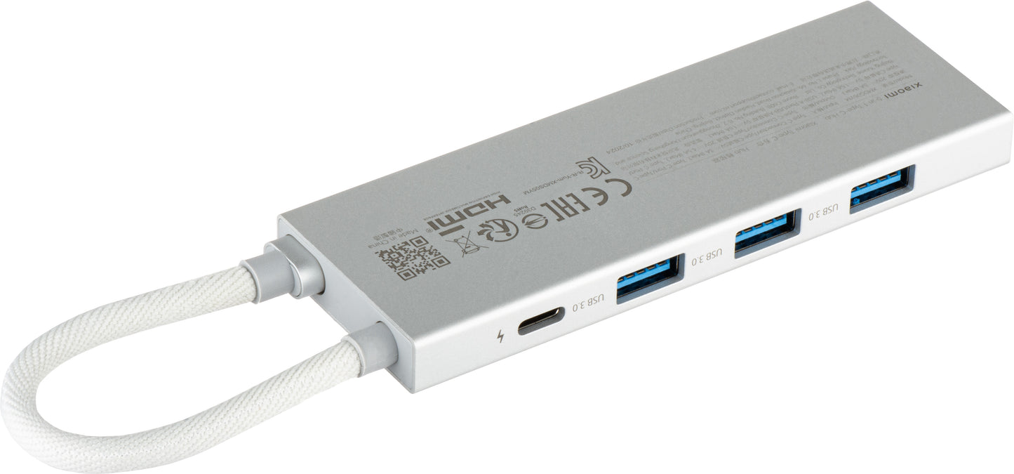 Hub USB-C Xiaomi, 3 x USB-A 3.0 - 1 x USB-C - 1 x HDMI, Hvit BHR8804GL