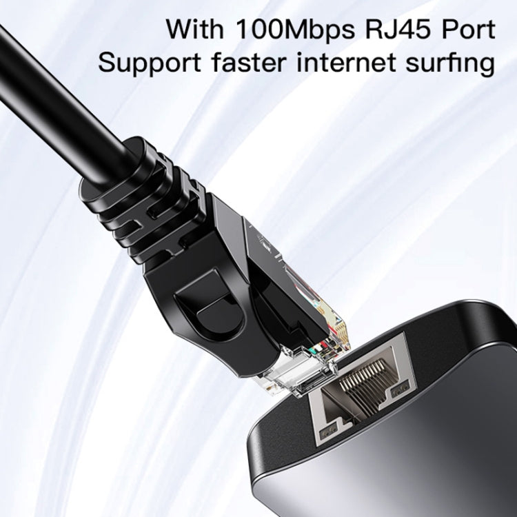 Hub USB-C Yesido HB15, 6in1, Grå