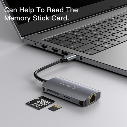 Hub USB-C Yesido HB15, 6in1, Grå