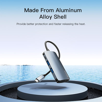 Hub USB-C Yesido HB16, 7in1, Grå