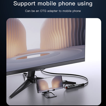 Hub USB-C Yesido HB22, 5in1, Grå