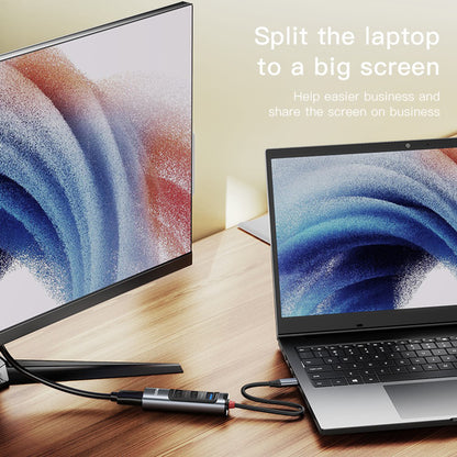 Hub USB-C Yesido HB22, 5in1, Grå