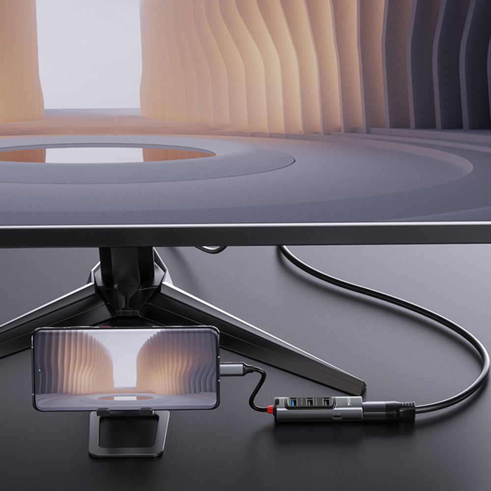 Hub USB-C Yesido HB23, 5in1, Grå