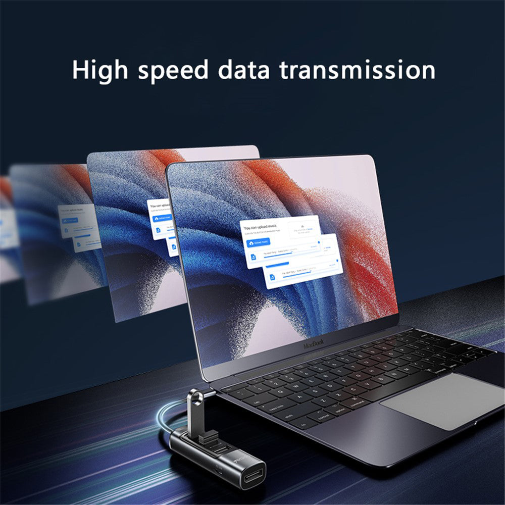 Hub USB-C Yesido HB23, 5in1, Grå