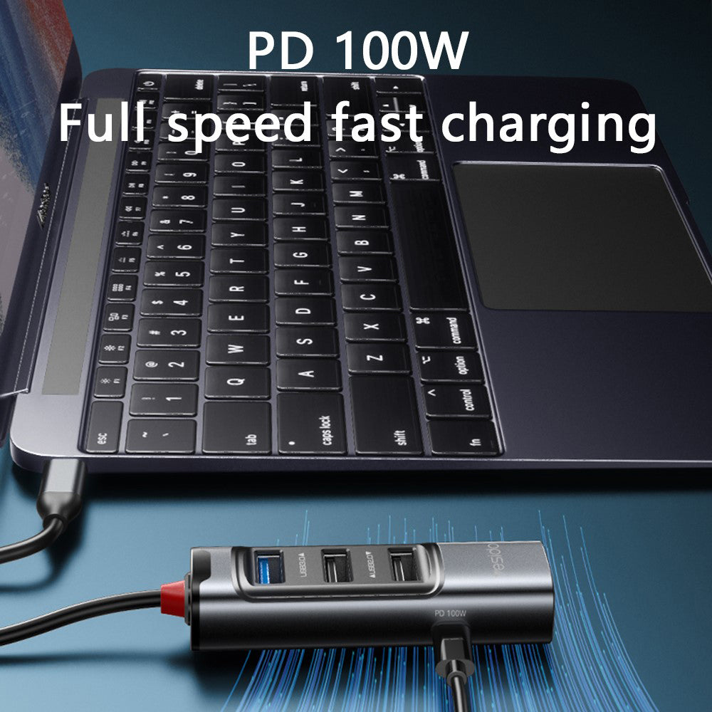 Hub USB-C Yesido HB23, 5in1, Grå