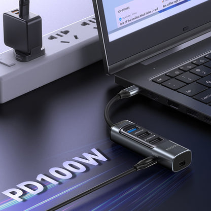 Hub USB-C Yesido HB24, 5in1, Grå
