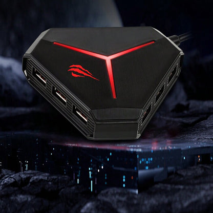 Hub USB HAVIT H95, 10in1, Svart