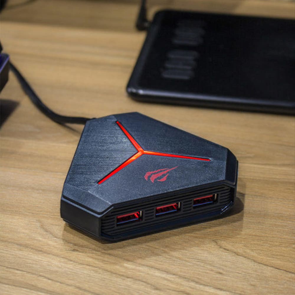 Hub USB HAVIT H95, 10in1, Svart