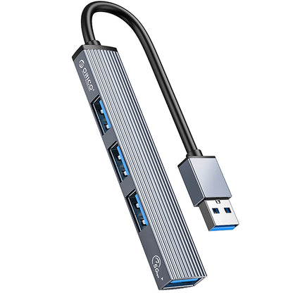 USB-hub Orico AH-A13, 1 x USB-A 3.0 - 3 x USB-A, Grå