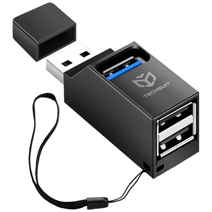 USB-hub Techsuit H11 EchoLink, 3-i-1, Svart