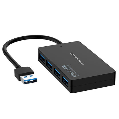 USB-hub Techsuit H15 QuantumNode, 4-i-1, Svart