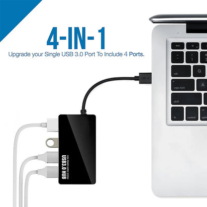USB-hub Techsuit H15 QuantumNode, 4-i-1, Svart
