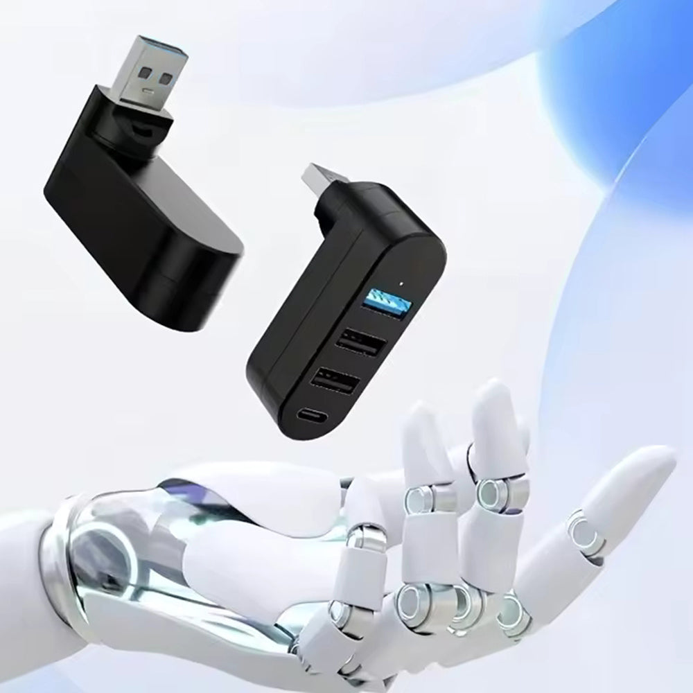 USB-hub Techsuit H17 SplitterNode, 4i1, Svart