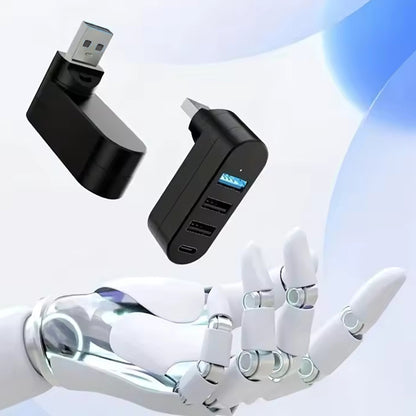 USB-hub Techsuit H17 SplitterNode, 4i1, Svart