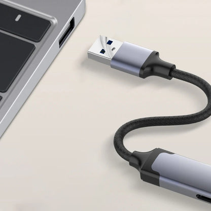 USB-hub Techsuit H19 PolarisBridge, 4i1, Grå Hvit