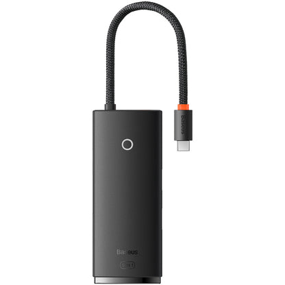 Baseus Lite USB-C-hub, 3 x USB-A 3.0 - USB-C - HDMI, Svart WKQX040001