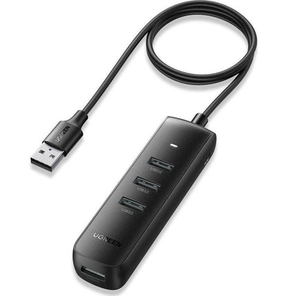 Hub USB UGREEN CM416, 4 x USB-A 3.0, 1m, Svart