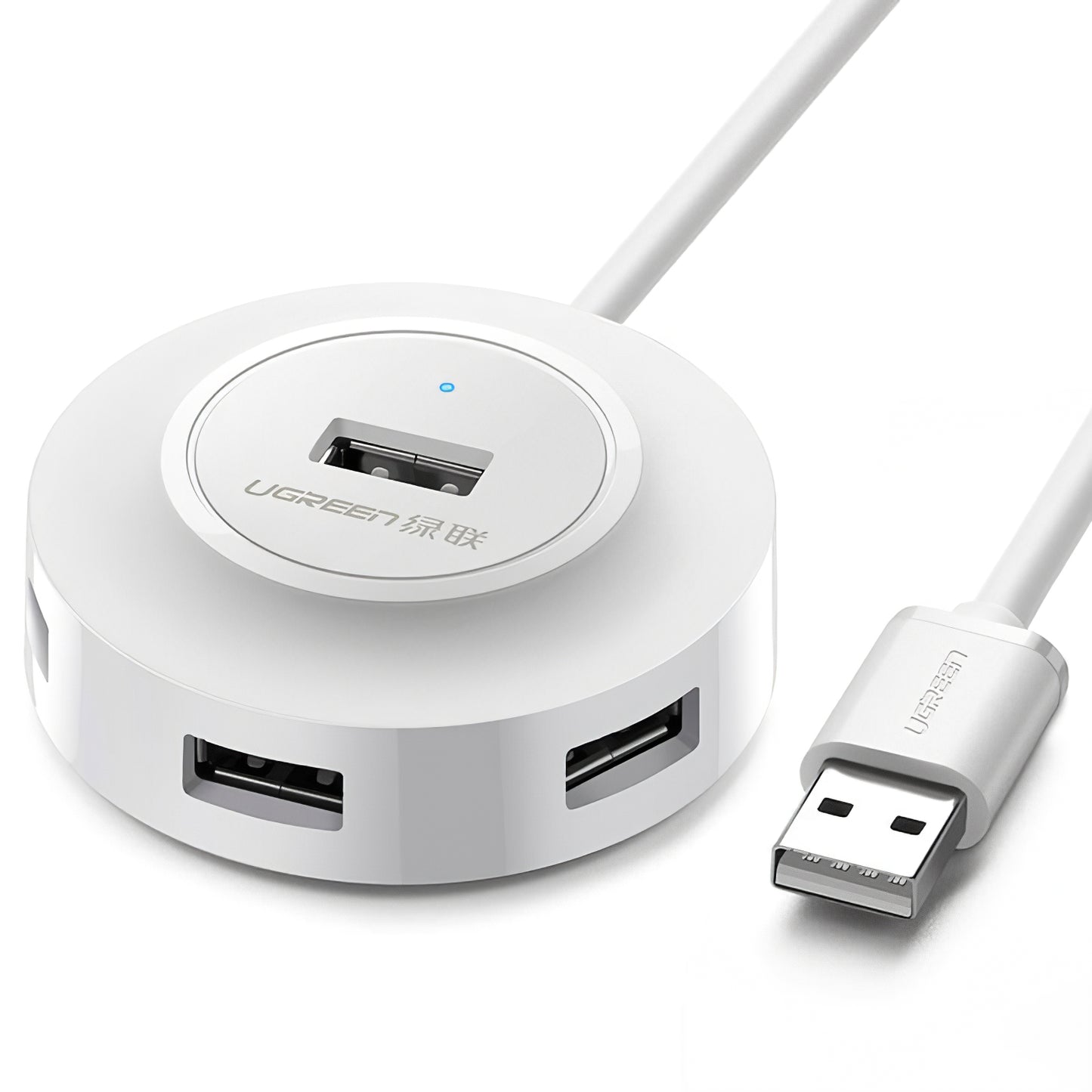 Hub USB UGREEN CR106, 4 x USB-A, 1m, Hvit