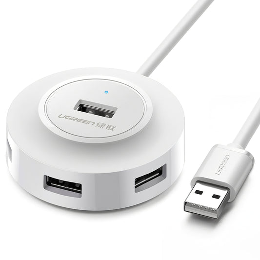 Hub USB UGREEN CR106, 4 x USB-A, 1m, Hvit