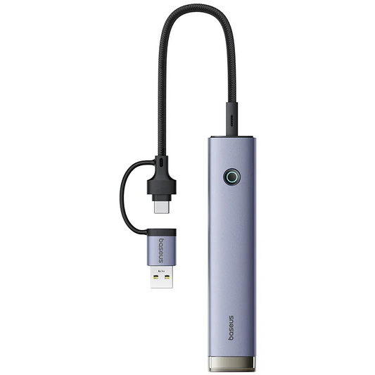 Hub USB / USB-C Baseus UltraJoy, 4 x USB-A 3.2 - 1 x USB-C, Grå B0005280B811-15