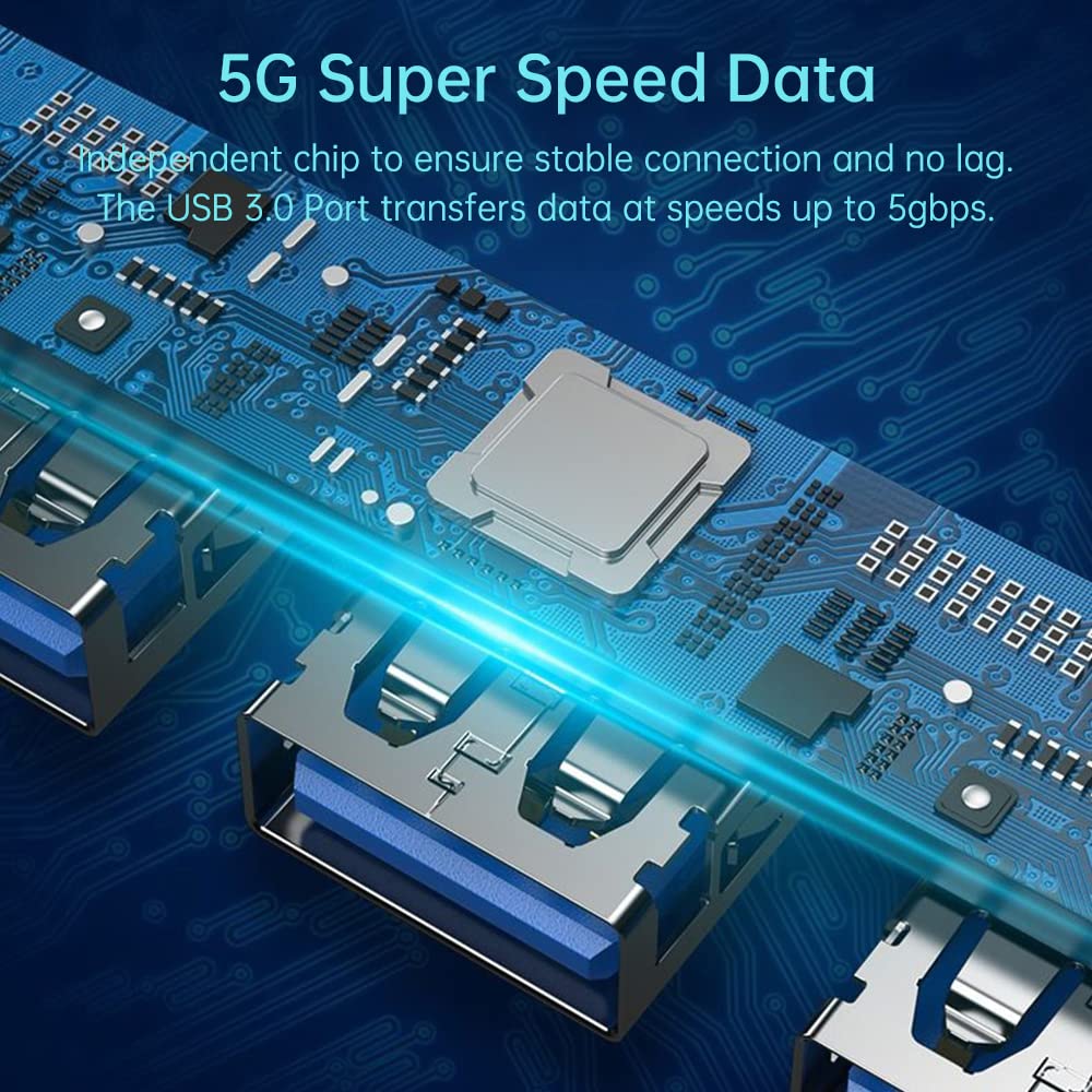 Hub USB / USB-C Techsuit H8 DataBridge, 4in1, Grå