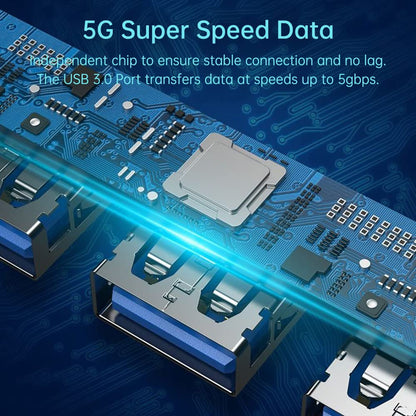 Hub USB / USB-C Techsuit H8 DataBridge, 4in1, Grå