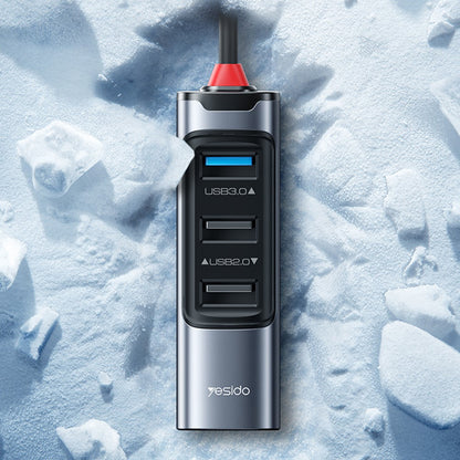 USB / USB-C-hub Yesido HB20, 5i1, Grå