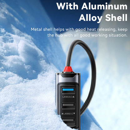 USB / USB-C-hub Yesido HB21, 5i1, Grå