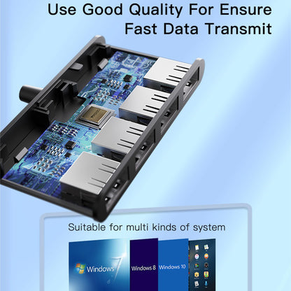 USB-hub Yesido HB12, 4i1, Grå