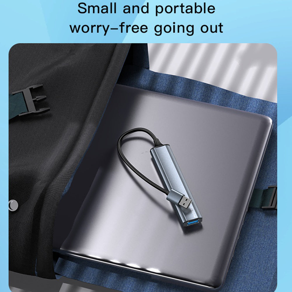 USB-hub Yesido HB18, 4i1, Grå