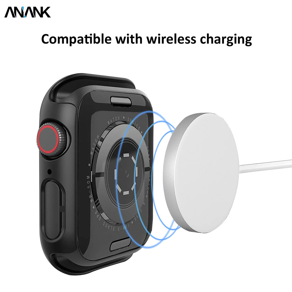 Anank Screen Guard-etui for Apple Watch Series 7 41mm, svart