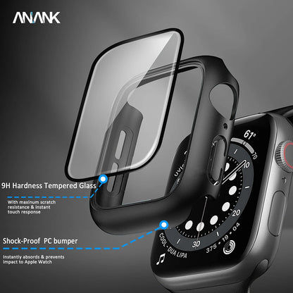 Anank Screen Guard-etui for Apple Watch Series 7 41mm, svart