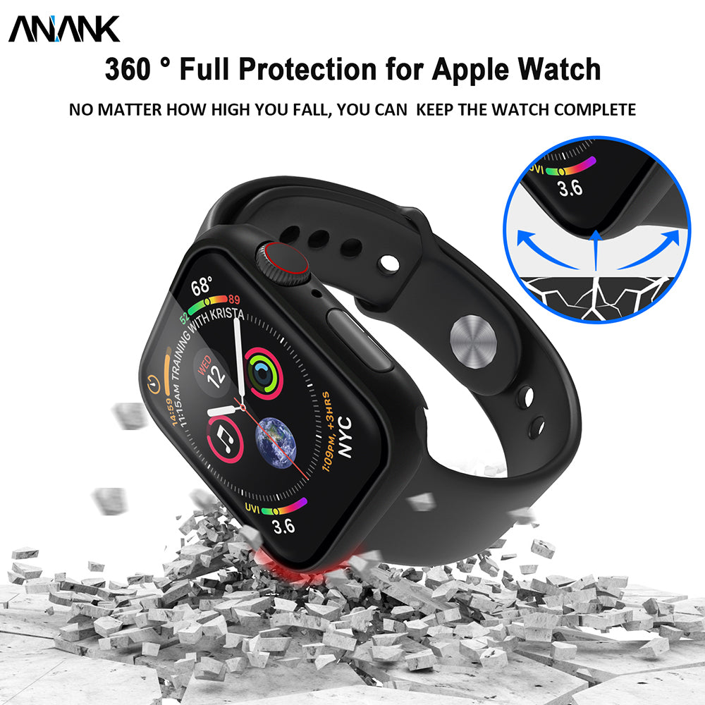 Anank Screen Guard-etui for Apple Watch Series 7 41mm, svart