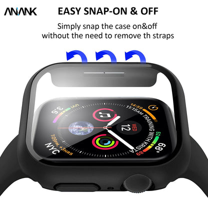 Anank Screen Guard-etui for Apple Watch Series 7 45mm, svart