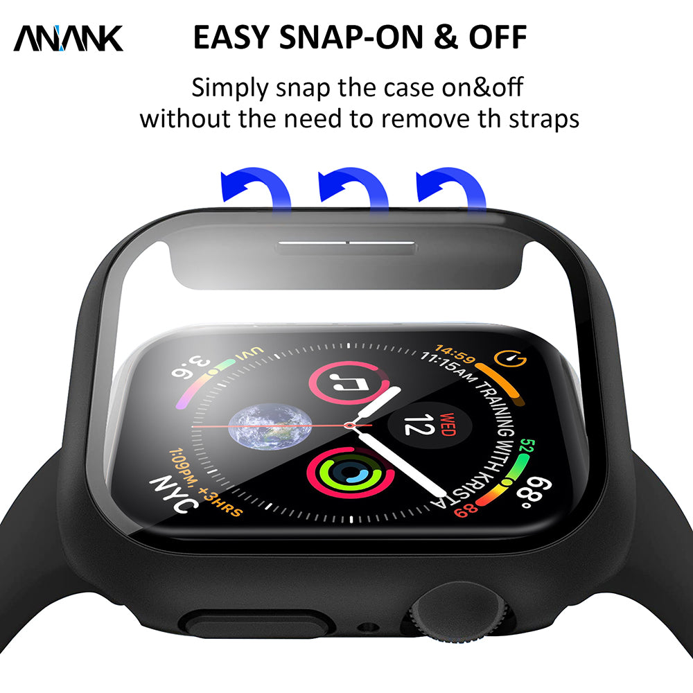 Anank Screen Guard-etui for Apple Watch Series 7 45mm, svart