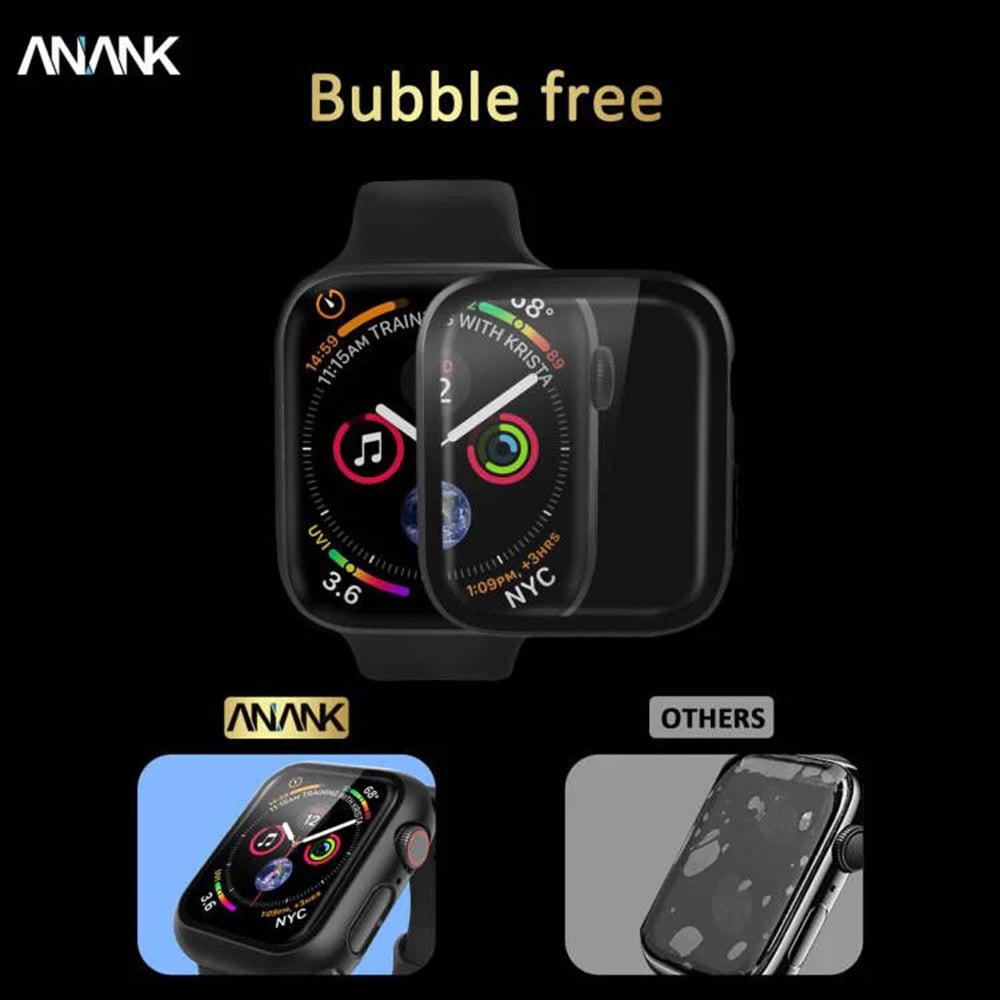 Anank Screen Guard-etui for Apple Watch Series 7 45mm, svart