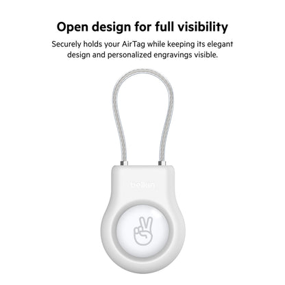 Belkin Wire Cable-etui for Apple AirTag, hvit MSC009btWH