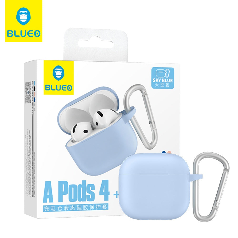 Blueo Liquid-etui for Apple AirPods 4, Blå