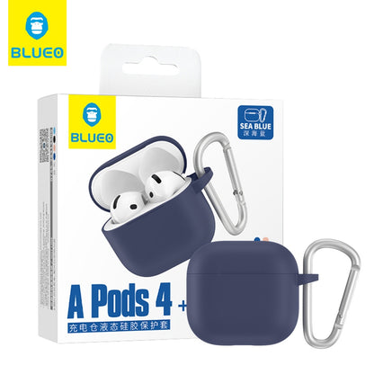 Blueo Liquid-etui for Apple AirPods 4, Marineblå