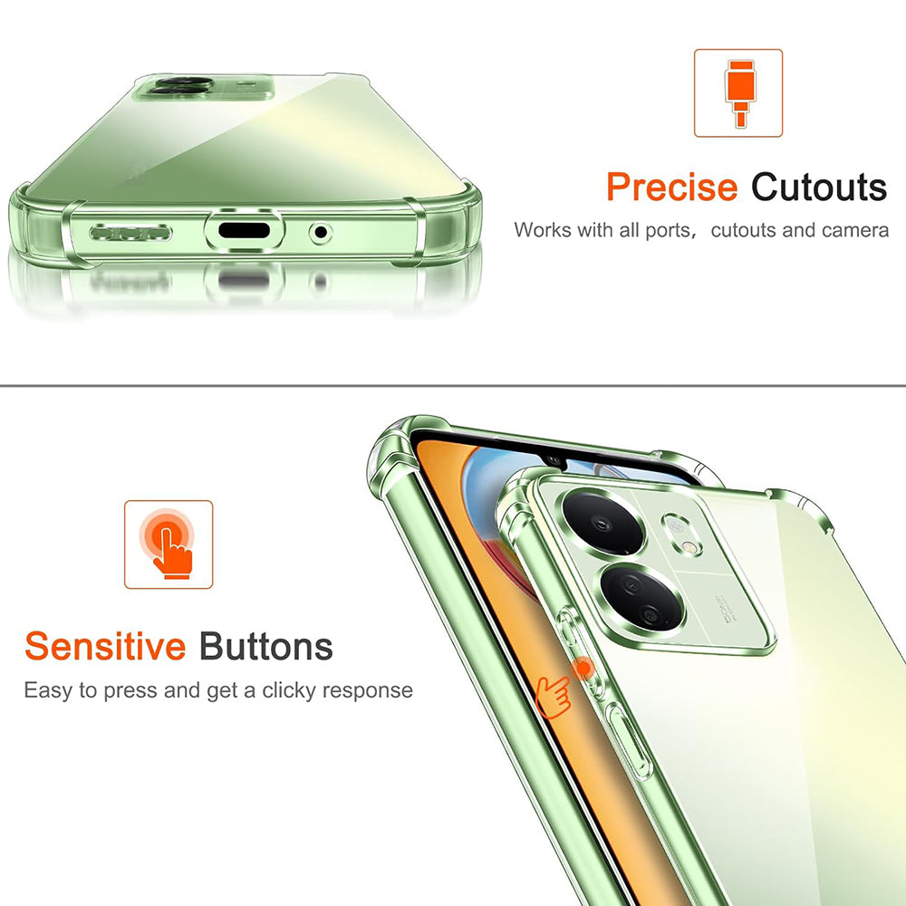 Kamerabeskyttelsesdeksel for Xiaomi Poco C65 / Redmi 13C, Techsuit, støtsikker klar, transparent