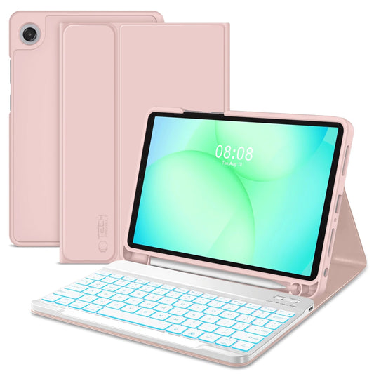 Etui med tastatur for Samsung Galaxy Tab A11+ / Tab A9+, Tech-Protect, SC PEN, Rosa