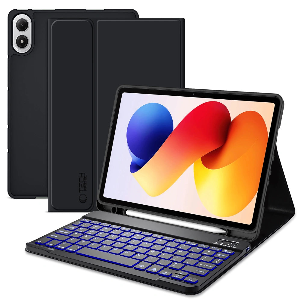 Etui med tastatur for Xiaomi Poco Pad M1 / Redmi Pad 2 Pro, Tech-Protect, SC PEN, Svart