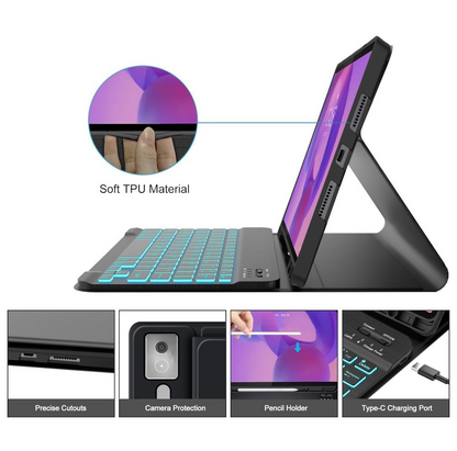 Tastaturetui for Lenovo Idea Tab Pro, Tech-Protect, SC PEN, Svart