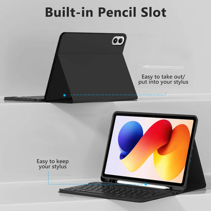 Etui med tastatur for Xiaomi Poco Pad M1 / Redmi Pad 2 Pro, Tech-Protect, SC PEN, Svart