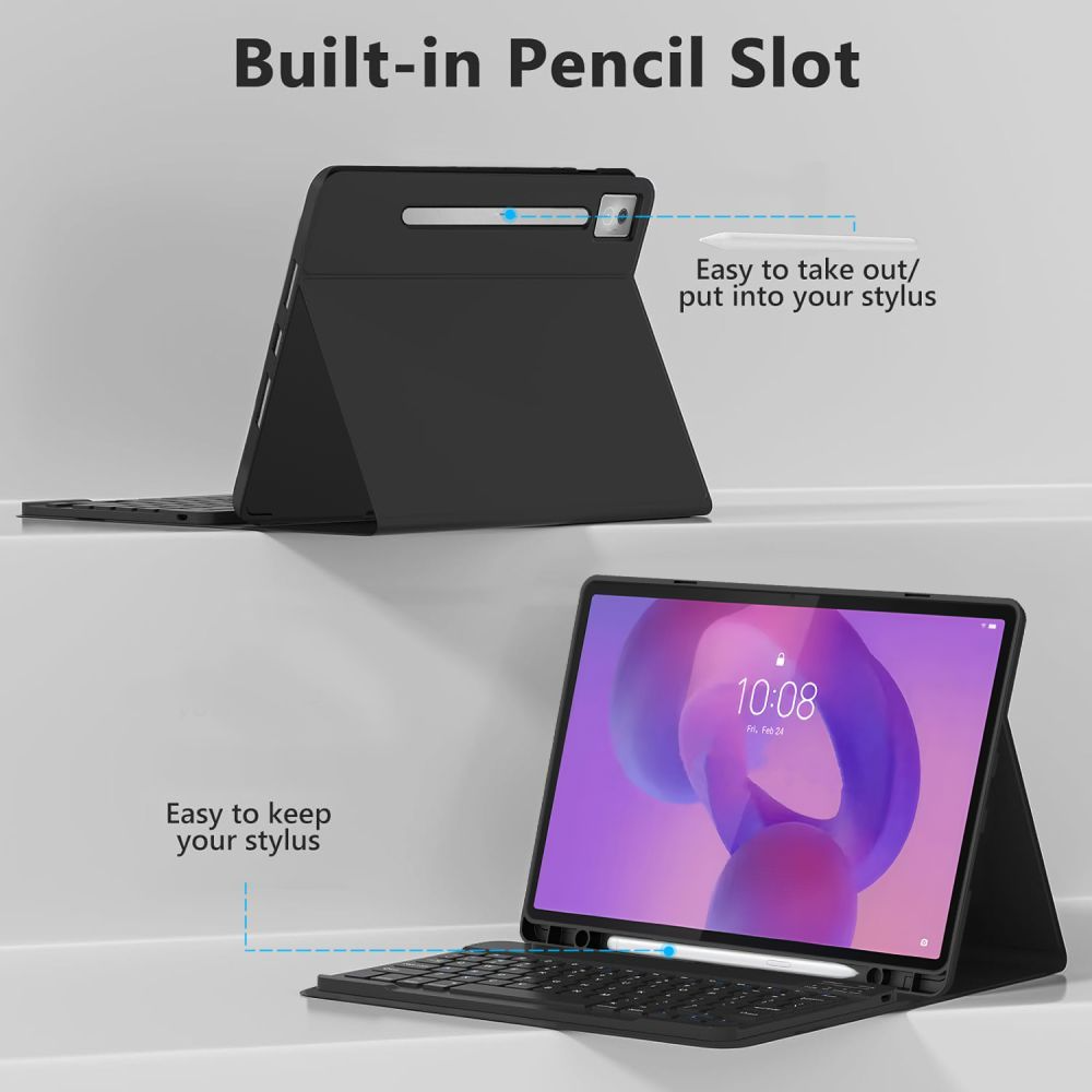 Tastaturetui for Lenovo Idea Tab Pro, Tech-Protect, SC PEN, Svart