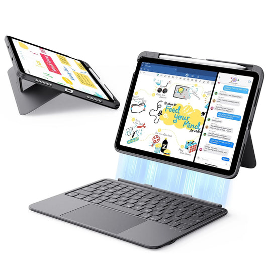 Tastaturdeksel for Apple iPad (2025) / (2022), ESR, Flex, Grå