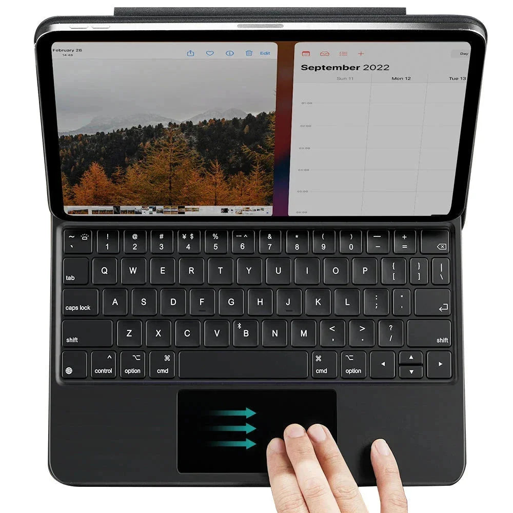 Tastaturdeksel for Apple iPad (2025) / (2022), ESR, Rebound, Grå